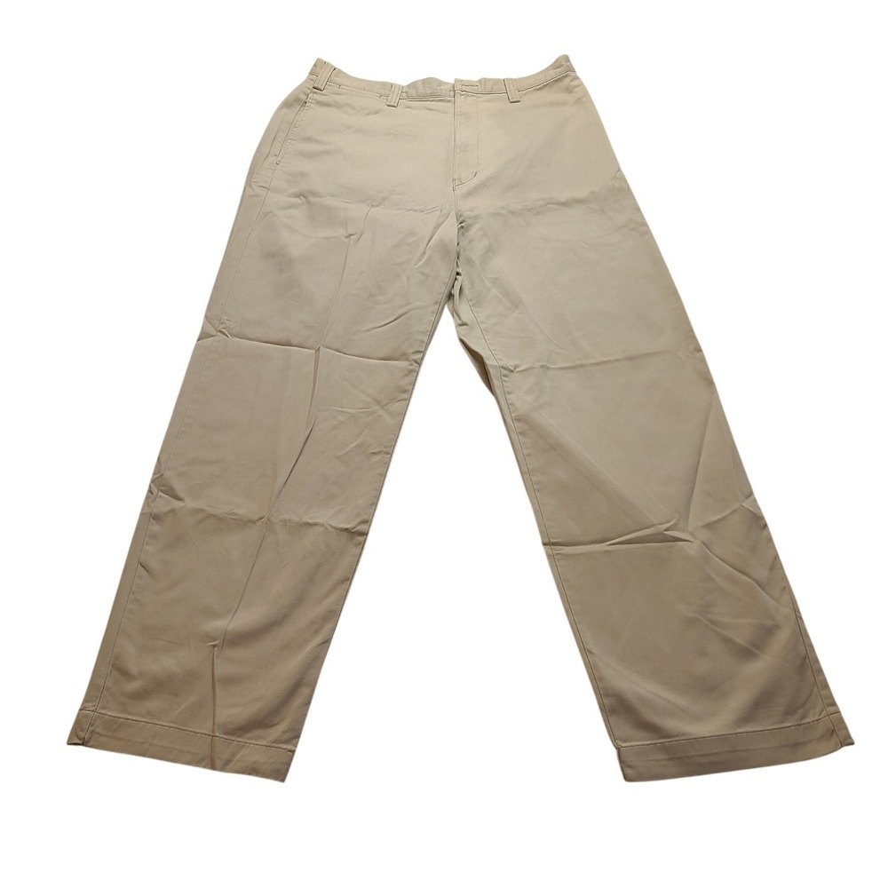 Timberland Stratham Twill Chino Pants Men's 34x31 Khaki Tan Cotton Straight Leg